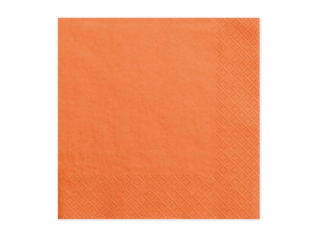 PartyDeco ubrousky třívrstvé, oranžové, 33*33 cm