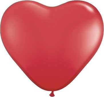 Balónek, červený, srdce