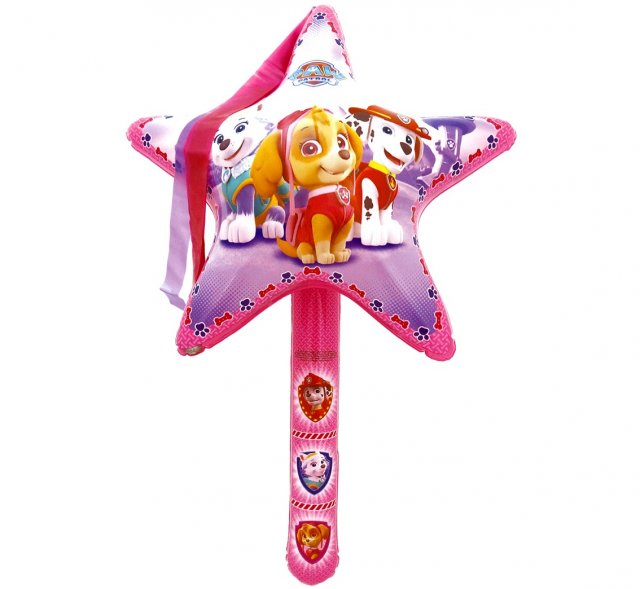 Gumová hůl ve tvaru hvězdičky "Tlapková patrola"