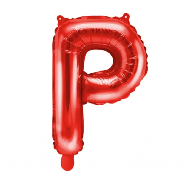 Fóliový balónek Písmeno ''P', 35cm, červený