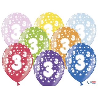 Balónek, mix barev, 3 roky, 30 cm