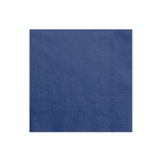 Ubrousky třívrstvé, námořnická modrá, 33x33cm, 20ks