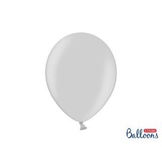 Balónek metalický, stříbrný, 30 cm