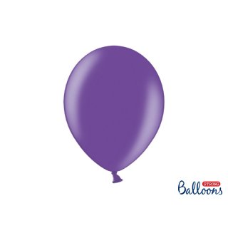 Balónek metalický, fialový, 30 cm
