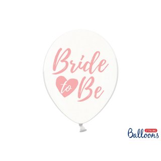 Balónek svatební s růžovým nápisem "Bride to be"