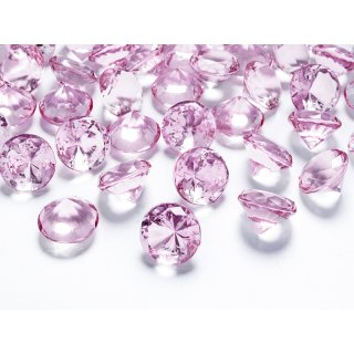 Diamantové konfety, 20mm, světle růžové