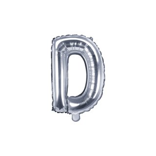 Foliový balonek, písmeno "D", stříbrný