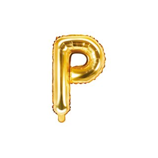 Foliový balonek, písmeno "P", zlatý