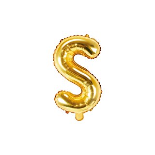 Foliový balonek, písmeno "S", zlatý
