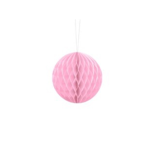 Papírová dekorace, světle růžová, koule, 10 cm