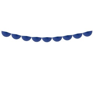 Girlanda, rozety 30 cm, námořnická modrá