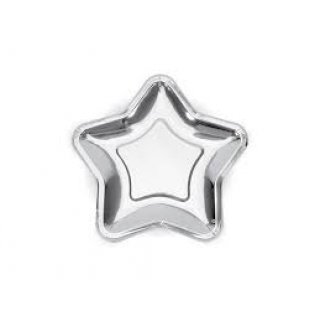 Podtácek Hvězda - stříbrný, 23cm