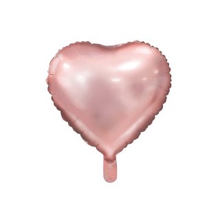 Fóliový balón 61 cm, srdce, růžovo/zlatý