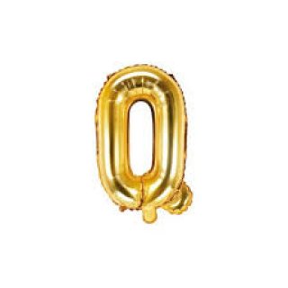 Foliový balonek, písmeno "Q", zlatý