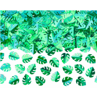Kovové konfety List, zelené, 15g
