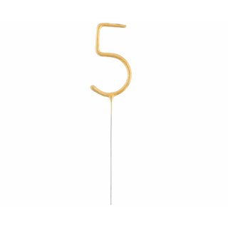 Prskavka - zlatá číslice "5"