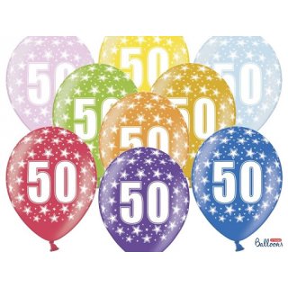 Balónek, mix barev, 50 let, 30 cm