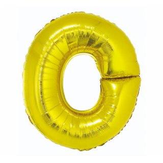 Foliový balón písmeno O - zlatý, 89cm