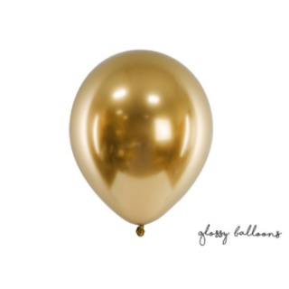 Lesklé balónky 30cm, zlaté - 50ks