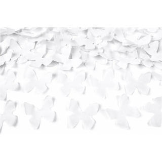 Konfety s motýly, bílé, 80cm