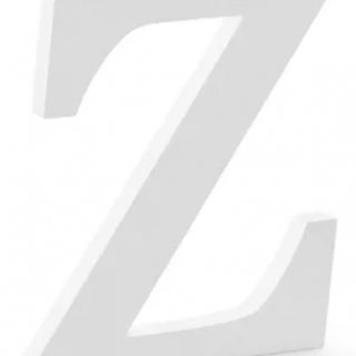 Dřevěné písmeno Z, bílé, 17x20cm