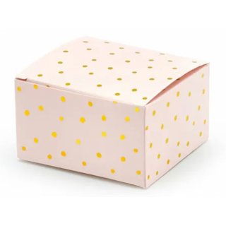 Krabičky - potisk Tečky / Dots, světle růžové, 6x3,5x5,5cm, 10ks