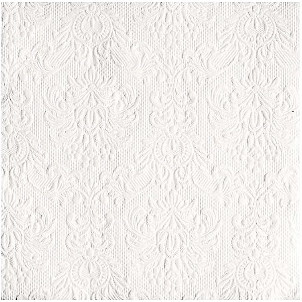 Ubrousky, bílé se vzorem, Elegance, 33*33 cm