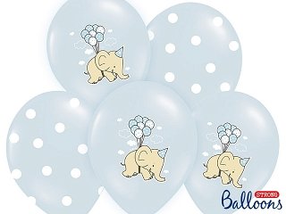 Balónek modrý, slon, 30 cm - 1 ks