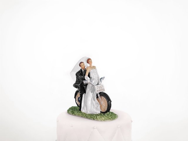 Figurka, novomanželé na motorce 1