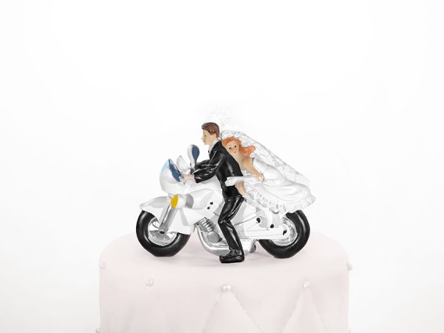 Figurka, novomanželé na motorce 2