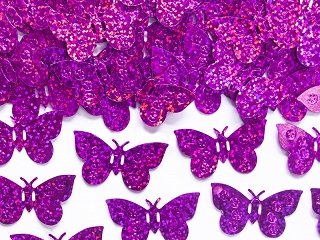 Holografické konfety, motýl fialový