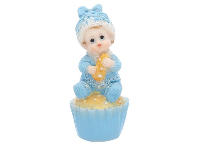 Figurka chlapce na muffinu, modrý