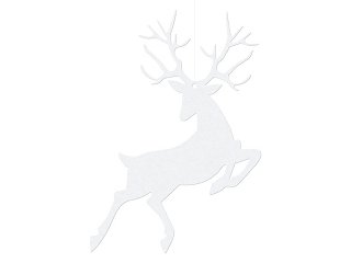 Závěsná dekorace, jelen bílý