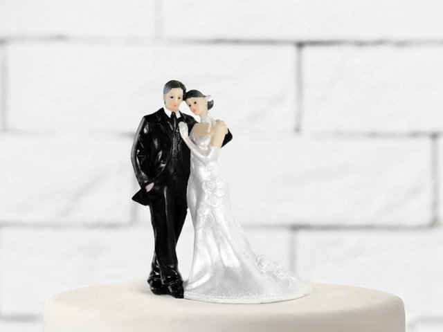 Figurky na dort, novomanželé objetí