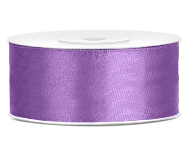 Stuha saténová, levandulová, 2.5cm/25m