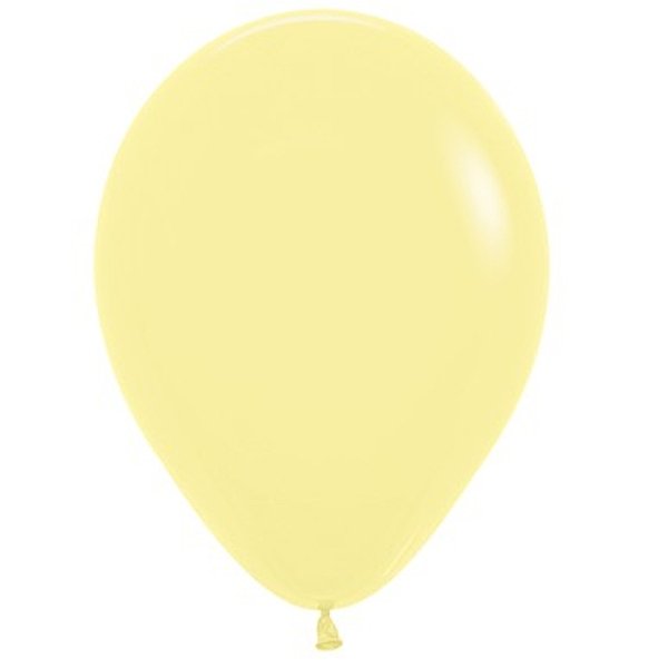 Balónek pastelový, světle žlutý, 26 cm