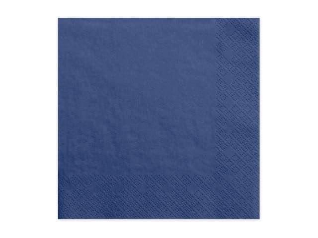 Ubrousky třívrstvé, námořnická modrá, 33x33cm, 20ks