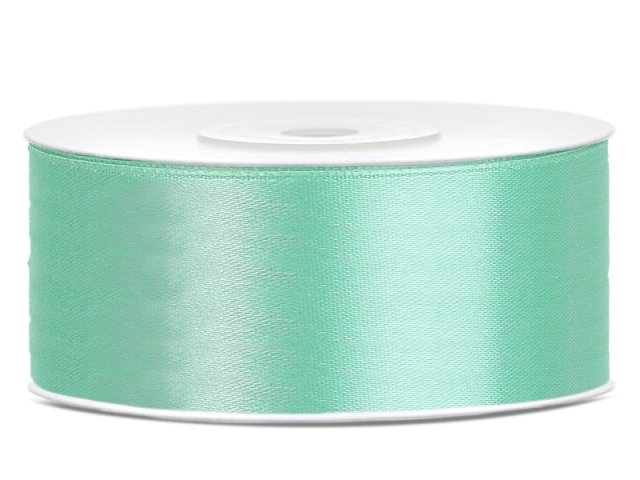 Stuha saténová, mátová, 2.5cm/25m