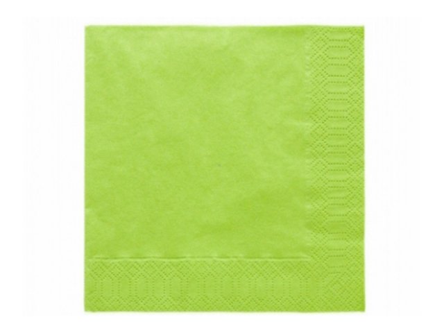 Ubrousky třívrstvé, světle zelené, 33*33 cm