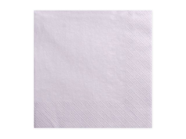 Ubrousky třívrstvé, světle levandulové, 33x33 cm (zn. PartyDeco)