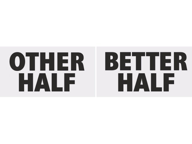 Vtipné kartičky "Other Half and Better Half"