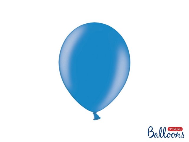 Balónek metalický, modrý, 23 cm (zn. StrongBalloons) - 1 ks