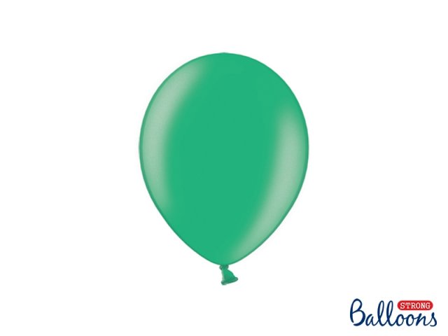 Balónek metalický, zelený, 23 cm (zn. StrongBalloons) - 1 ks