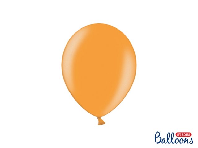 Balónek metalický, oranžový, 23 cm - 1 ks