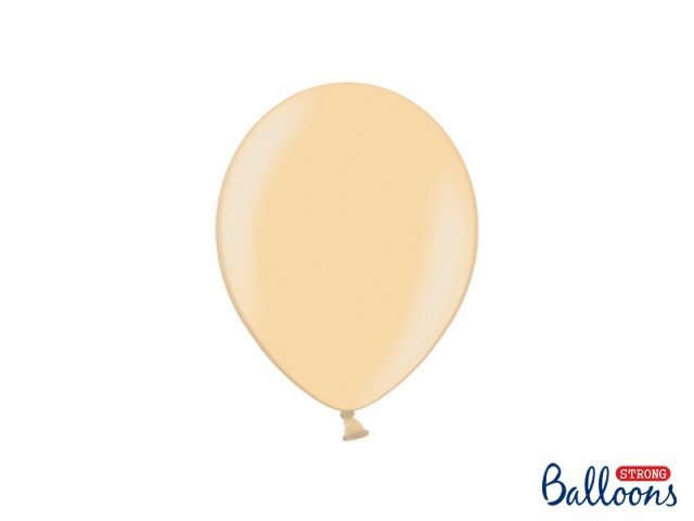 Balónek metalický, světle oranžový, 23 cm (zn. StrongBalloons) - 1 ks