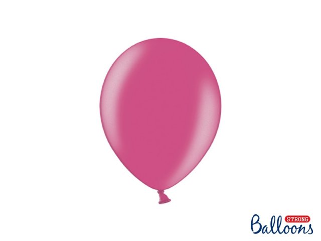 Balónek metalický, růžový, 23 cm (zn. StrongBalloons) - 1 ks