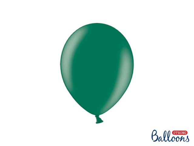 Balónek metalický, tmavě zelený, 23 cm - 1 ks