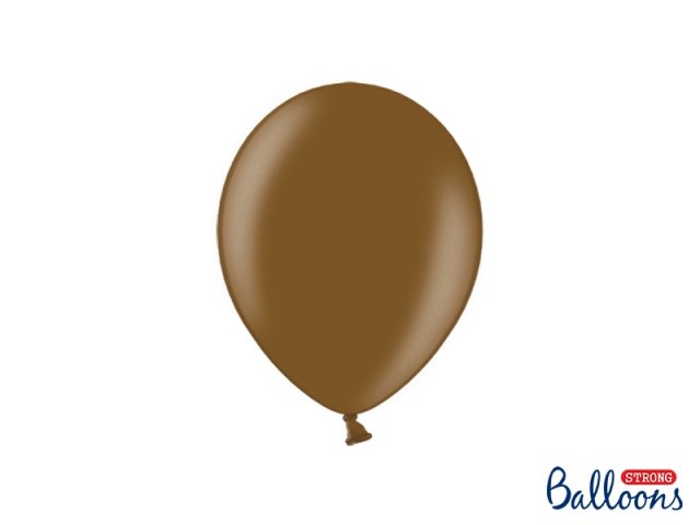 Balónek metalický, čokoládově hnědý, 23 cm (zn. StrongBalloons) - 1 ks