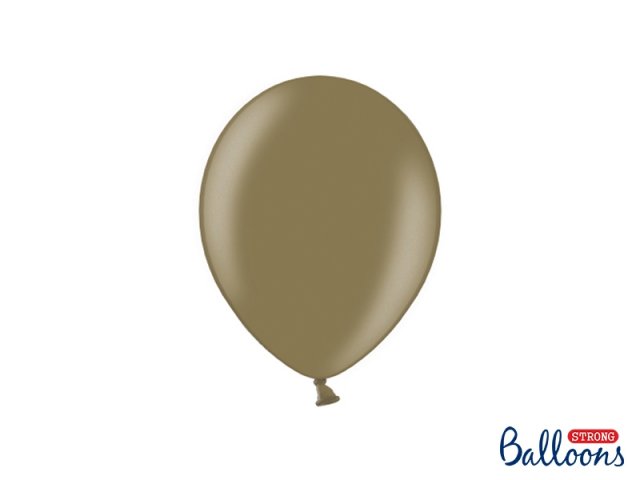 Balónek metalický, cappuccino, 23 cm (zn. StrongBalloons) - 1 ks