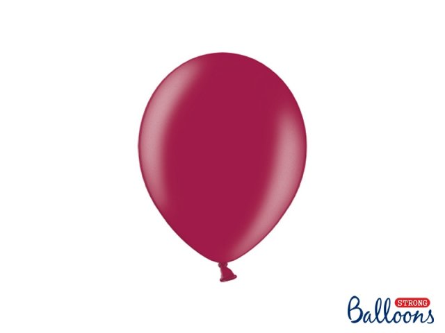 Balónek metalický, bordó, 23 cm (zn. StrongBalloons) - 1 ks